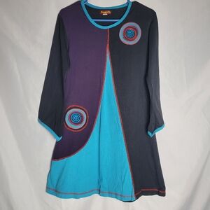 Hippee Art To Wear Pixie Boho Tunic Dress Nepal Size XL